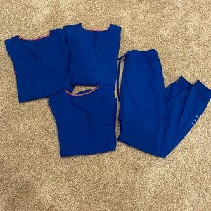 HeartSoul royal blue scrubs all size S.